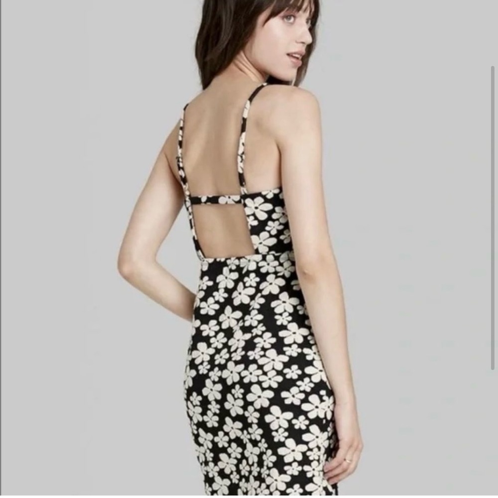 Wild Fable Black White Floral Mini Dress Size Medium NWT